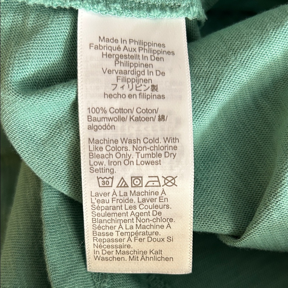 NWT J.Crew Factory Girlfriend Tee in Green, Sz-L - Picture 4 of 5